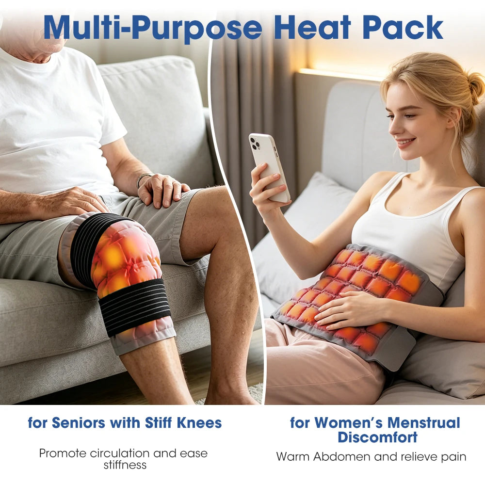 Reusable Big Hot & Cold Ice Pack Wrap | Self-Absorbing Gel for Knee, Leg, Arm & Joint Relief