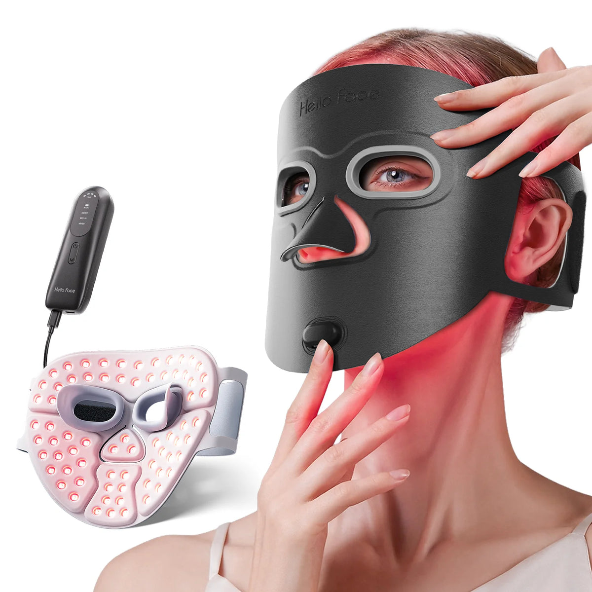 Red & Infrared LED Face Mask | Wireless Light Therapy, 4 Modes