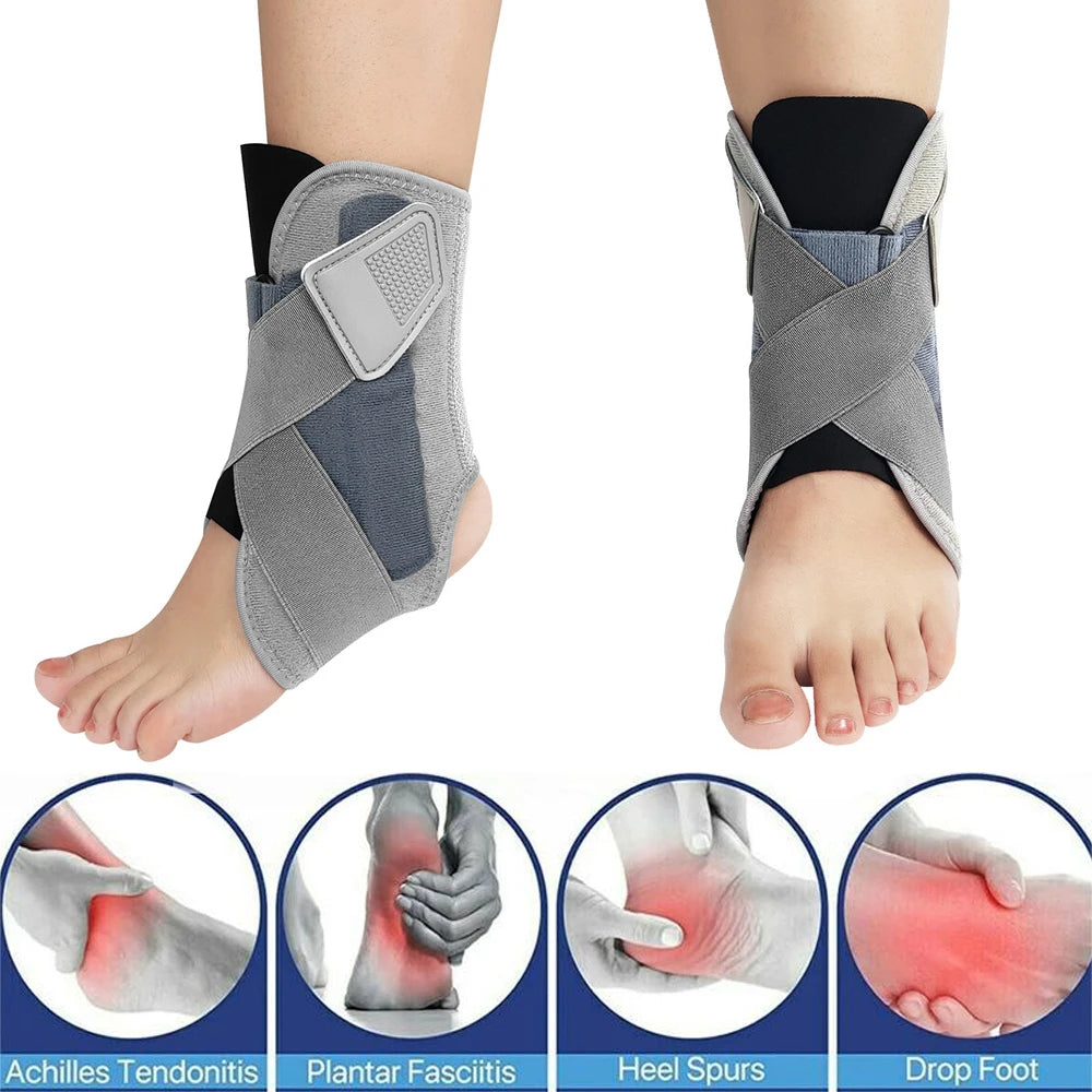Ankle Brace with Aluminum Splints | X-Strap Stabilizer Support for Men & Women