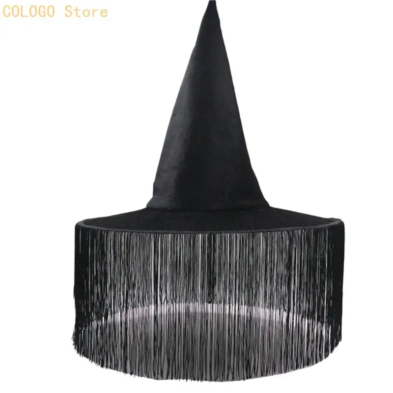 Witch Costume Hat With Pointed and Soft Fabric Finish for Halloween Theme Party Looks, Photo Booth Styling, and Character