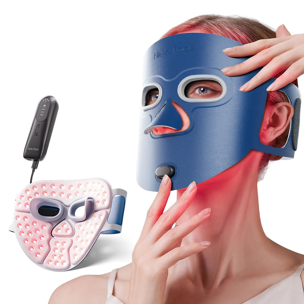 Red & Infrared LED Face Mask | Wireless Light Therapy, 4 Modes