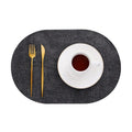 LinoMat | Oval Faux Leather Placemats | Heat Resistant &amp; Non-Slip