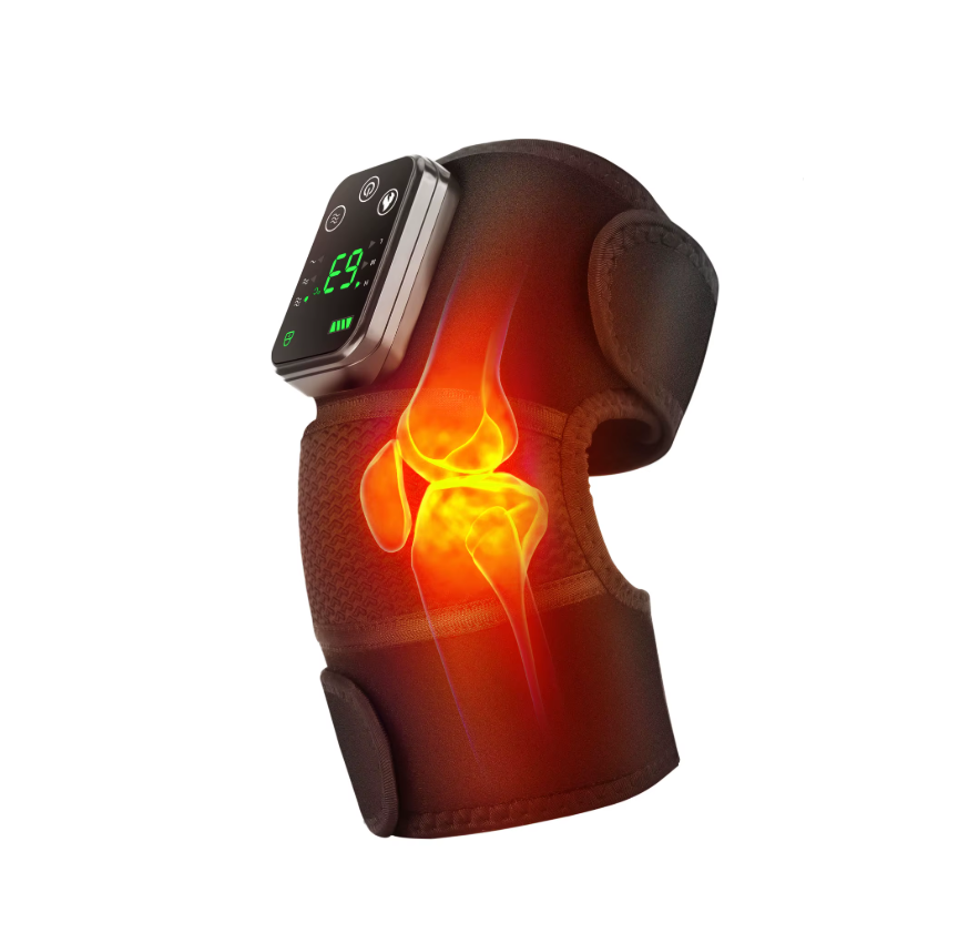 Heated Knee Massager with Vibration | 3-in-1 Cordless Wrap for Knee, Shoulder & Elbow